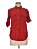 Equipment Red 3/4 Sleeve Button-Down Shirt Size M - photo 1