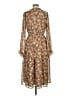 Cal Style 100% Polyester Paisley Brown Casual Dress Size M - photo 2