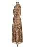 Cal Style 100% Polyester Paisley Brown Casual Dress Size M - photo 5