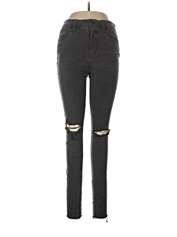 Madewell Tall 9" Mid-Rise Skinny Jeans in Black Sea (view 1)