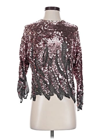 Oleg Cassini Long Sleeve Silk Top (view 1)