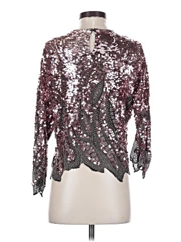 Oleg Cassini Long Sleeve Silk Top (view 2)