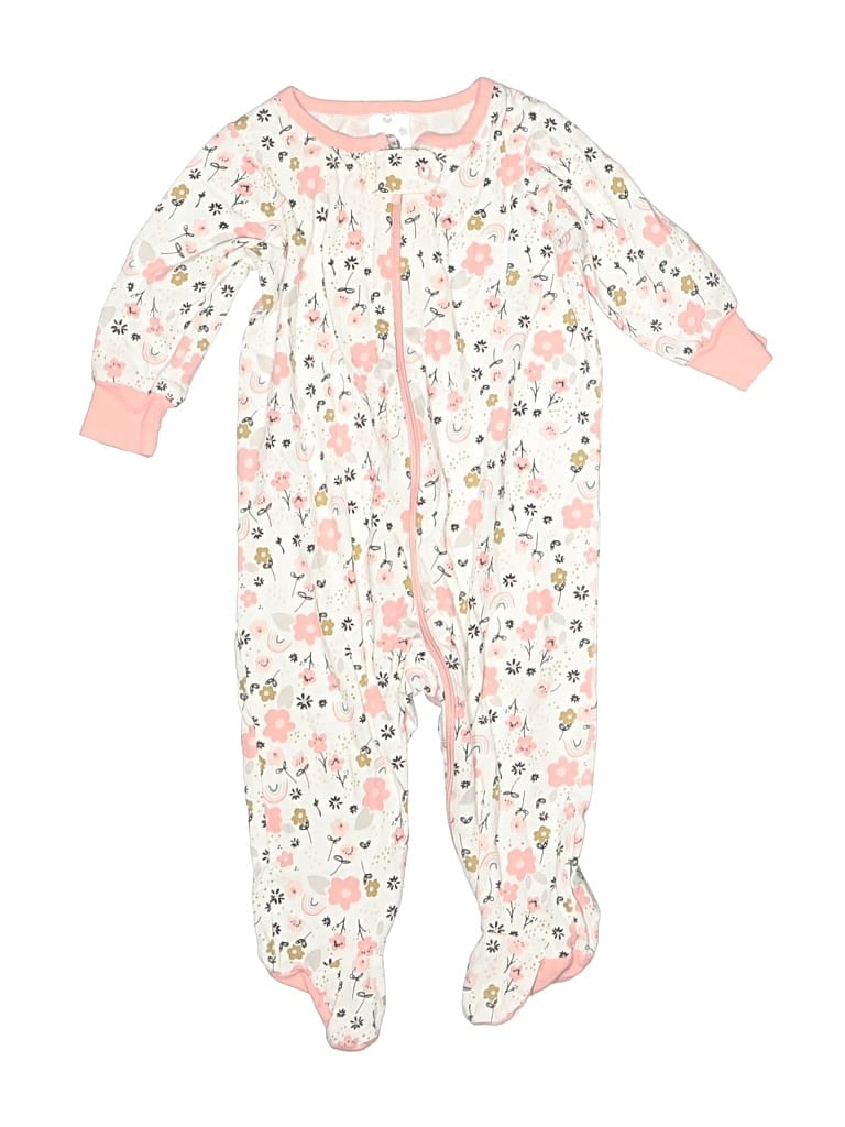 Pre-owned Gerber Babies' Short Sleeve Onesie In Ivory