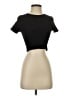 One Step Up Black Short Sleeve Top Size S - photo 1