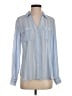 Candie's 100% Polyester Stripes Blue Long Sleeve Blouse Size S - photo 1