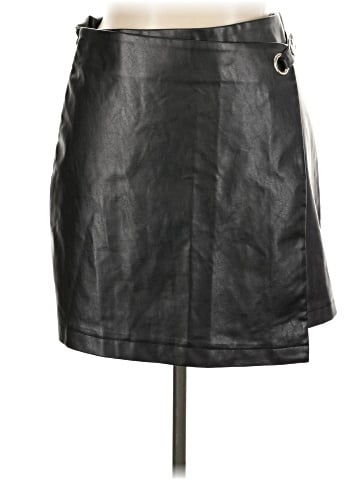 Blue Rain Faux Leather Skirt (view 1)
