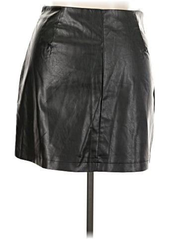 Blue Rain Faux Leather Skirt (view 2)