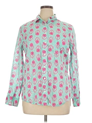 J.Crew Factory Store Long Sleeve Button-Down Shirt (view 1)