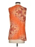 CAbi 100% Polyester Orange Sleeveless Blouse Size S - photo 2
