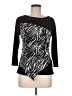 NY Collection Black 3/4 Sleeve Top Size M (petite) - photo 1