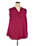 Torrid 100% Polyester Burgundy Sleeveless Blouse Size 2X Plus (2) - photo 1