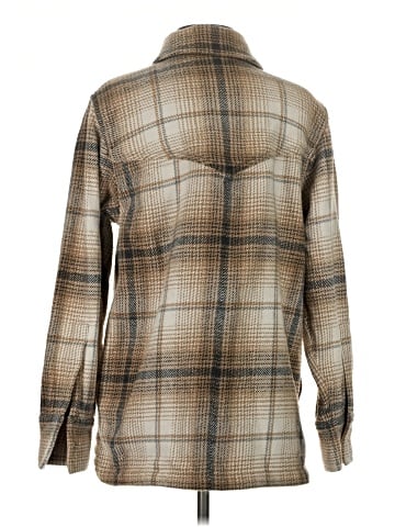 Madewell Flannel Button-Up Shirt-Jacket in Plaid (view 2)