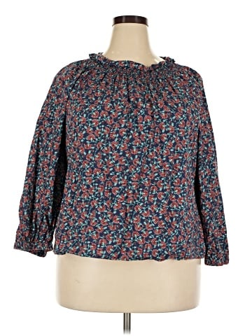 J.Crew Factory Store 3/4 Sleeve Blouse (view 1)
