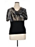 Worthington 100% Polyester Black Short Sleeve Top Size XL - photo 1