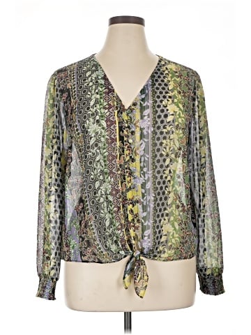 INC International Concepts Long Sleeve Blouse (view 1)