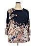 Chico's Blue 3/4 Sleeve Blouse Size XXL (4) - photo 1
