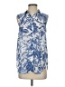H&M 100% Polyester Blue Sleeveless Blouse Size 4 - photo 1