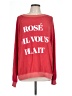 Wildfox Red Pullover Sweater Size Lg (3 or L) - photo 1