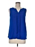 Express 100% Polyester Blue Sleeveless Blouse Size M - photo 1