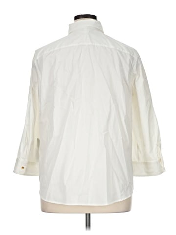 Lauren by Ralph Lauren 3/4 Sleeve Button-Down Shirt (view 2)