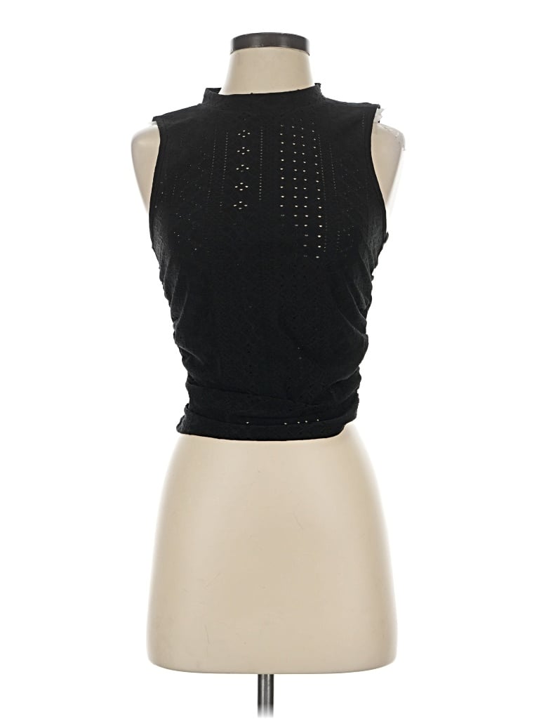 Pre-owned Hotouch Sleeveless Top Black Halter Neckline Tops