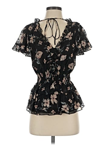 Rebecca Taylor Short Sleeve Silk Top (view 1)