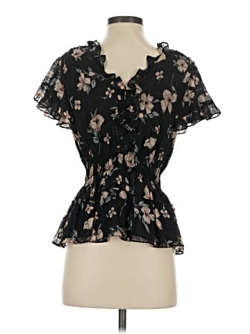 Rebecca Taylor Short Sleeve Silk Top (view 2)