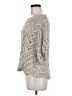 Eileen Fisher Chevron-herringbone Silver Pullover Sweater Size M - photo 5