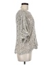 Eileen Fisher Chevron-herringbone Silver Pullover Sweater Size M - photo 4