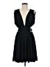 Express 100% Polyester Solid Black Cocktail Dress Size L - photo 1