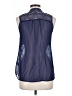 Vanity 100% Nylon Blue Sleeveless Blouse Size L - photo 2