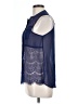 Vanity 100% Nylon Blue Sleeveless Blouse Size L - photo 5