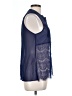 Vanity 100% Nylon Blue Sleeveless Blouse Size L - photo 4