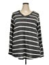 chic soul (chicsoul.com) Stripes Gray Pullover Sweater Size 2X - photo 1