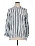 Spense 100% Polyester Stripes Blue 3/4 Sleeve Blouse Size XL - photo 1