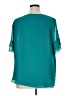 Van Heusen 100% Polyester Teal Short Sleeve Blouse Size XL - photo 2