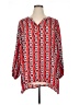 IMAN 100% Polyester Red Long Sleeve Blouse Size 1X - photo 1