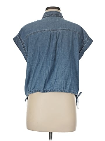 Madewell Denim Side-Tie Shirt in Aurea Wash (view 2)