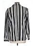DressBarn Stripes Silver Long Sleeve Blouse Size L - photo 2