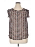 MNG by Mango Blue Short Sleeve Blouse Size XL - photo 1