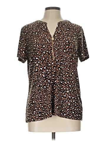 Anne Klein Short Sleeve Blouse (view 1)
