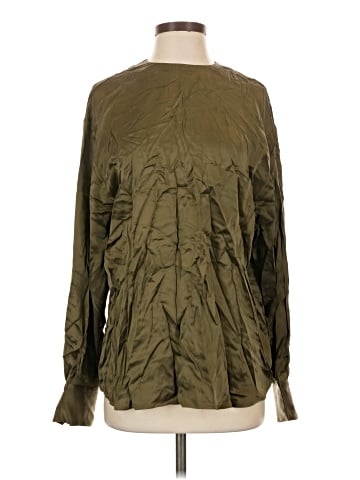 Equipment Long Sleeve Silk Top (view 1)