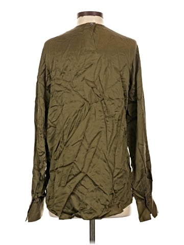 Equipment Long Sleeve Silk Top (view 2)