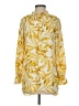 Kaari Blue 100% Polyester Yellow Long Sleeve Blouse Size S - photo 1