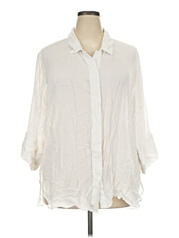 Universal Standard 3/4 Sleeve Button-Down Shirt (view 1)