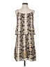 Gibson 100% Polyester Animal Print Silver Cocktail Dress Size S - photo 1