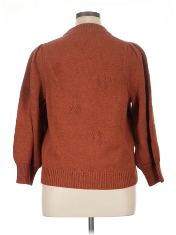 Madewell Dotted Eaton Puff-Sleeve Pullover Sweater in Cotton-Merino Yarn (view 2)
