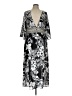 BLOOMCHIC 100% Polyester Print Gray Casual Dress Size 12 - photo 1