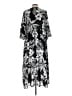 BLOOMCHIC 100% Polyester Print Gray Casual Dress Size 12 - photo 2