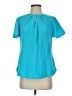 Lands' End 100% Polyester Teal Short Sleeve Blouse Size 4 - photo 1